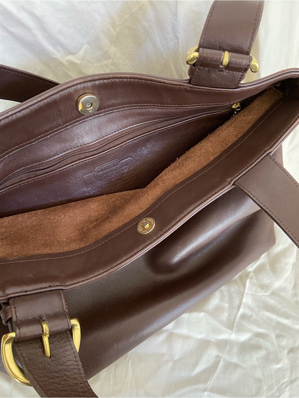 Vintage Coach Lafayette 4140 Brown Leather Shoulder Bag Excellent Condition - Picture 4 of 11